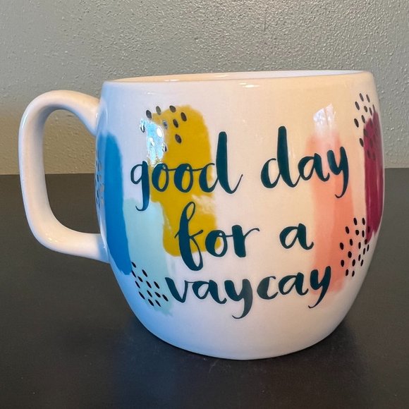 Opalhouse GOOD DAY FOR A VACAY Stoneware Mug ~ Vacation Dreaming - Picture 1 of 6